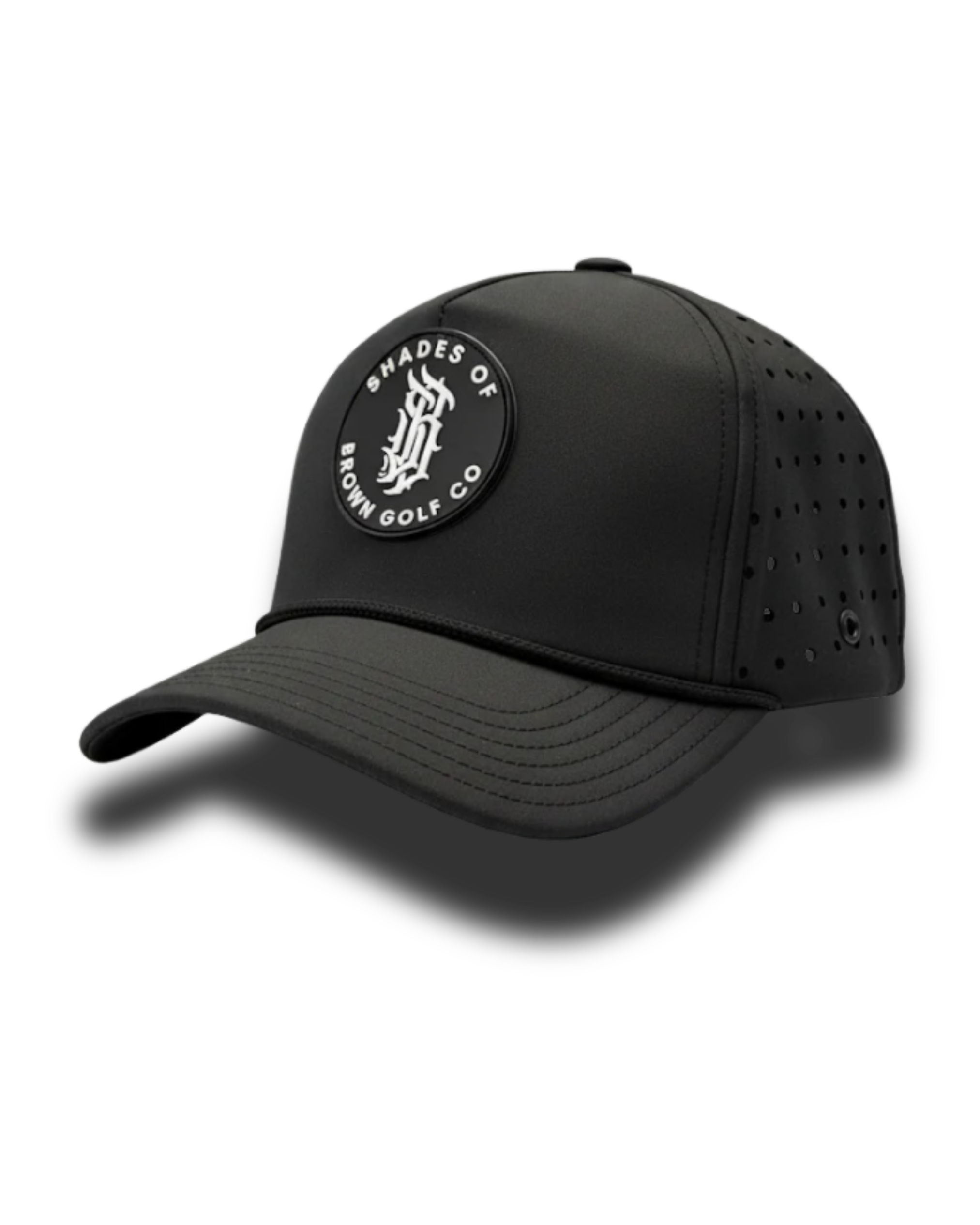 Black Snapback Hat 'LA SOMBRA' – Shades Of Brown Golf Co.
