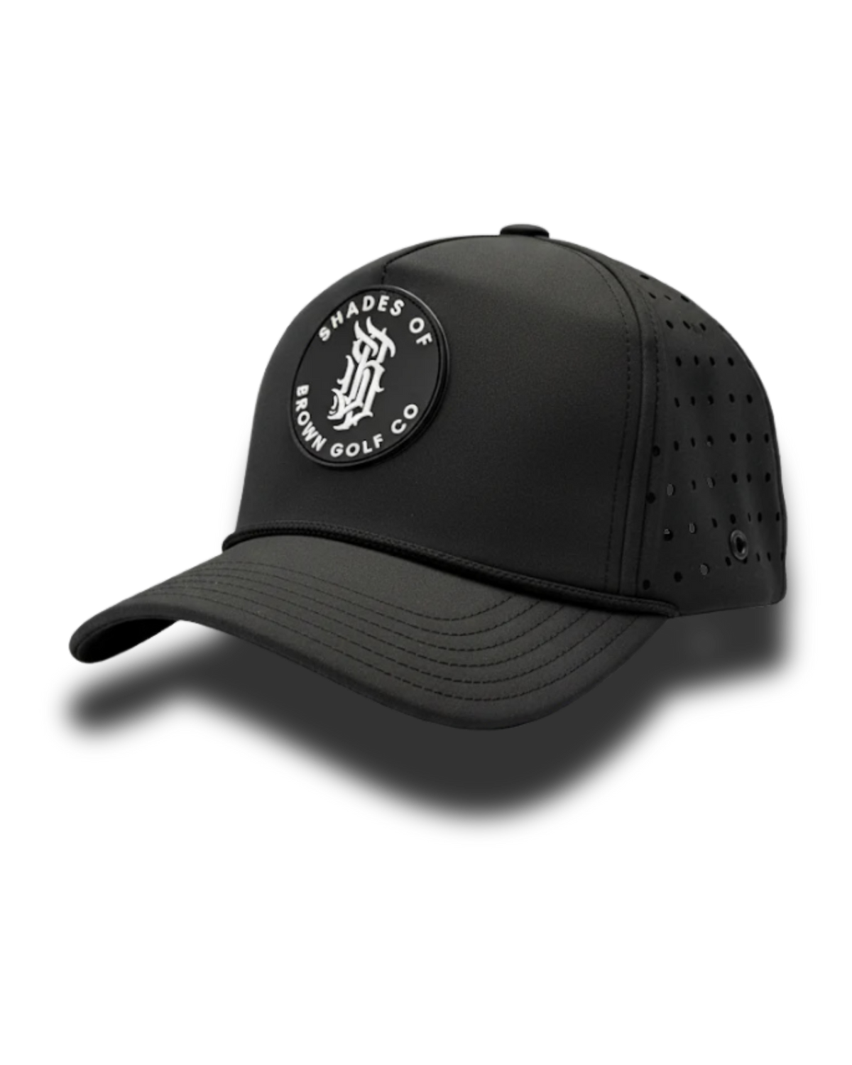 Black Snapback Hat 'LA SOMBRA' – Shades Of Brown Golf Co.